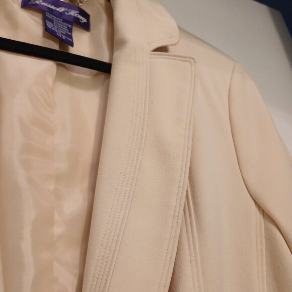 Russell Kemp Butter Yellow Soft & Stylish One Button Blazer Machine Wash&Dry Sz8 - Picture 7 of 10